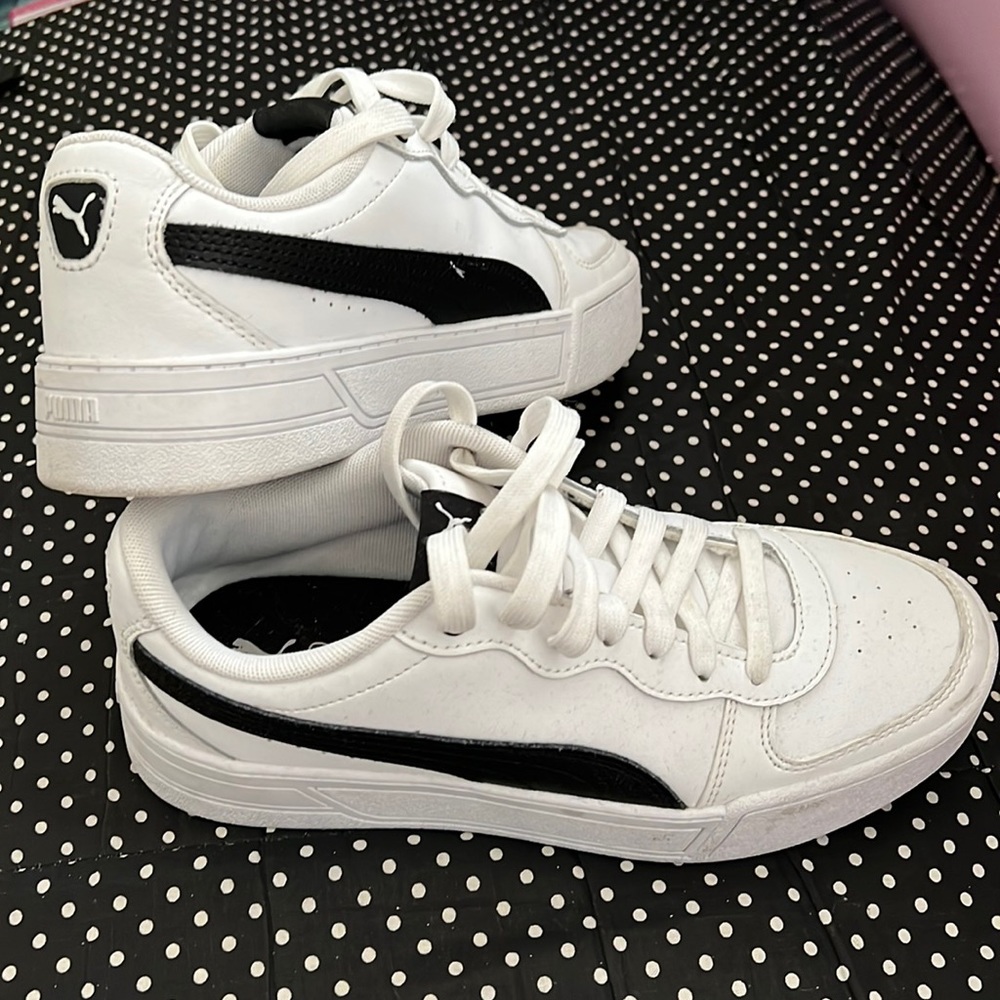 Puma White and Black Women's Sneakers